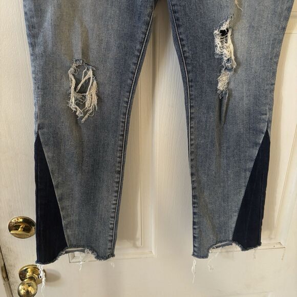 Kut from The Kloth Womens Reese Ankle Straight Leg 14 Ripped College Preppy Logo - Picture 4 of 16